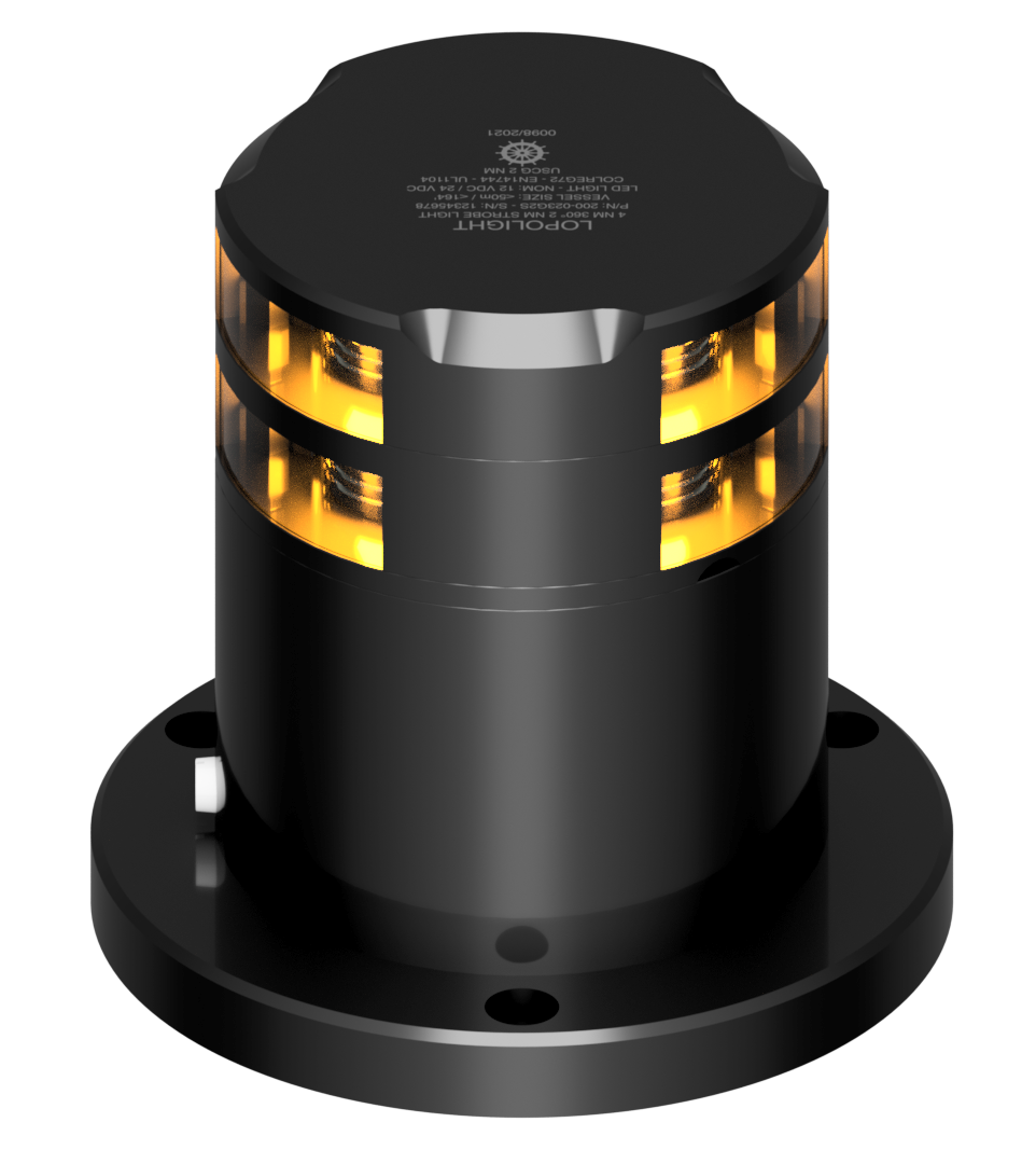 4nm 360° Yellow strobe, dbl, Ex Zone 1&2, iceclass